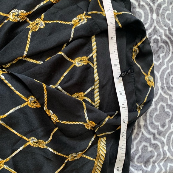 Zara TRF Black Gold Chain Shirt - Size S - Picture 8 of 8